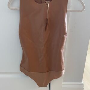 SKIMS Brown Fitted Sleeveless Bodysuit